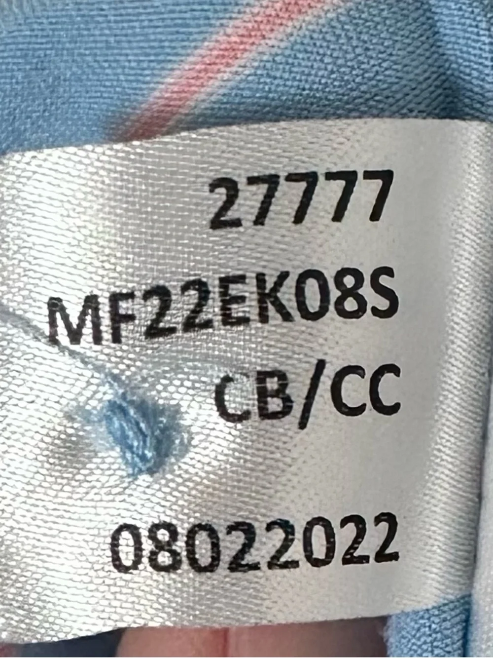 Men's Light Blue Striped Polo Shirt - Picture 6 of 6